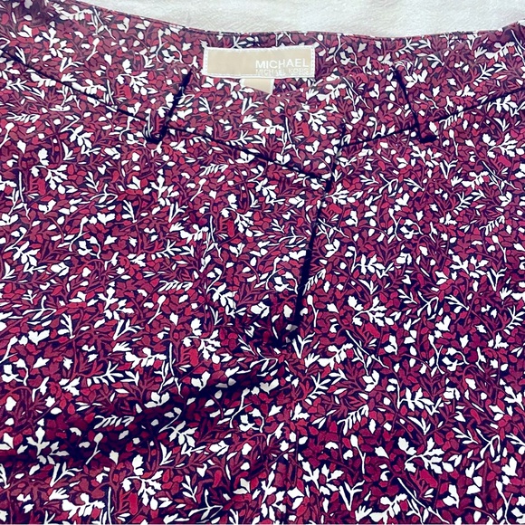 MICHAEL KORS Stretch Cotton short Shorts red with black & white unlined, size 2 - Picture 3 of 8